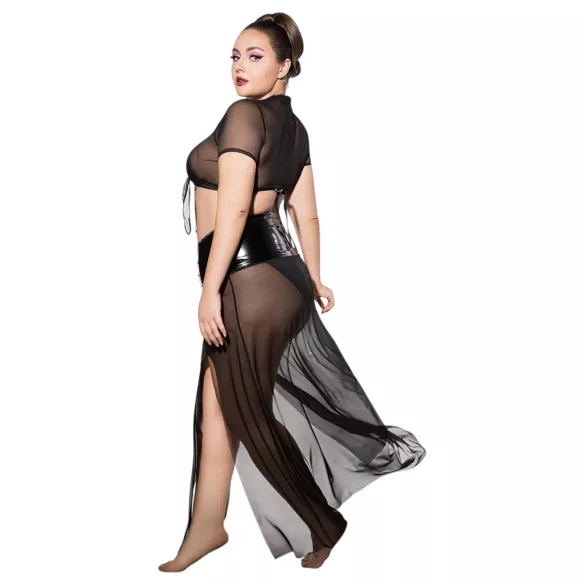 JSY 065 - črn babydoll komplet (XL-2XL)