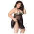 JSY 066 - črn babydoll komplet (XL-2XL)
