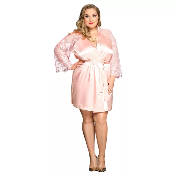 JSY 067 - rožnati babydoll komplet (XL-2XL)