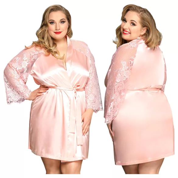JSY 067 - rožnati babydoll komplet (XL-2XL)