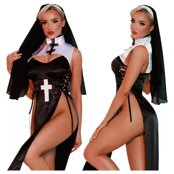 JSY 085 - nunina obleka (črna)