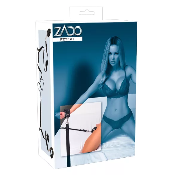 ZADO - komplet za vezanje na posteljo - usnje - črna