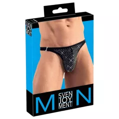   Svenjoyment - moške tangice - okrašene s kristalčki - črne