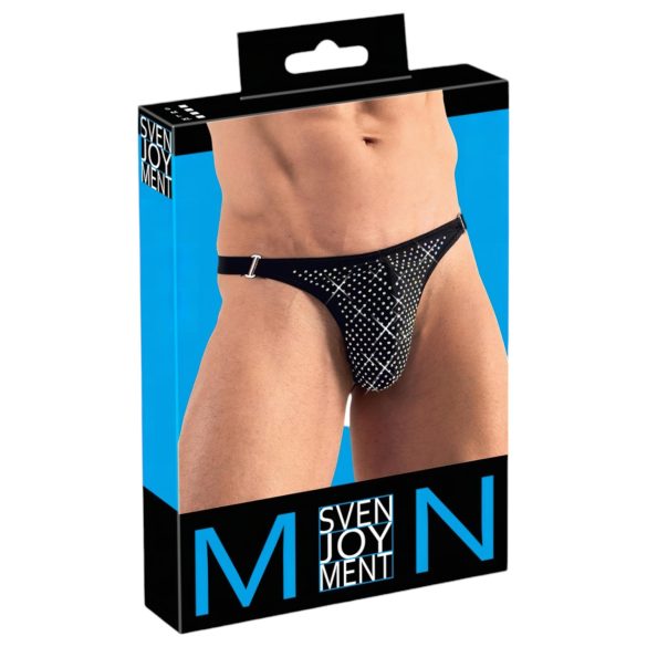 Svenjoyment - bleščeče moške tangice (črne)