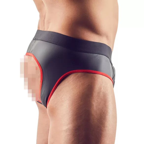 Svenjoyment - moške jockstrap spodnjice z odprtino - črna