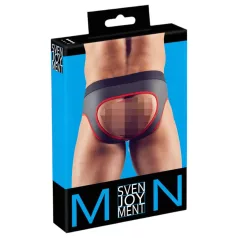   Svenjoyment - moške jockstrap spodnjice z odprtino - črna - L