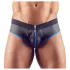 Svenjoyment - moške odprte spodnjice jockstrap - črna/modra - M