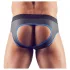 Svenjoyment - moške odprte spodnjice jockstrap - črna/modra - M