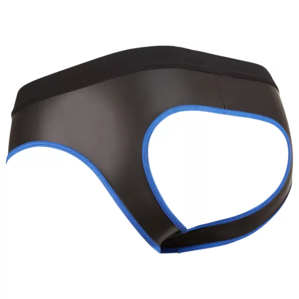 Svenjoyment - moške odprte spodnjice jockstrap - črna/modra - M