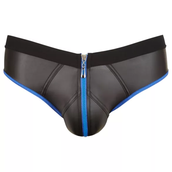 Svenjoyment - moške odprte spodnjice jockstrap - črna/modra - M