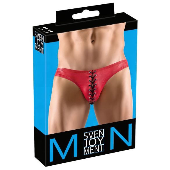 Svenjoyment - črne moške spodnjice z rdečo vezalko