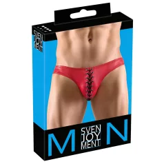   Svenjoyment - moške spodnje hlače z vezalkami - črna/rdeča - M