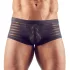 Átlátszó, csíkos boxer (fekete) - XXL