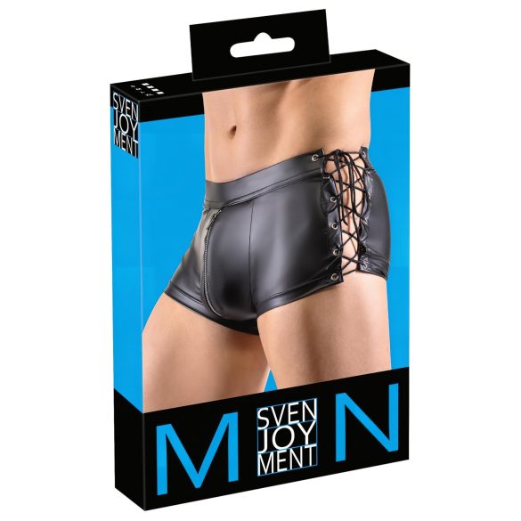 Svenjoyment - mat bokserice s stranskim vezanjem (črna) - M
