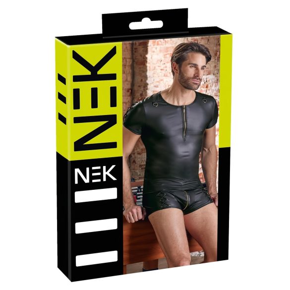 NEK - mat črna moška majica s kratkimi rokavi - 2XL