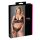 Cottelli Plus Size - Čipkasti nedrček komplet (črna) - XXL