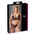 Cottelli Plus Size - Čipkasti nedrček komplet (črna) - XXL