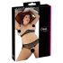Cottelli Plus Size - biserni nedrček set (črna) - 2XL