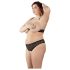 Cottelli Plus Size - biserni nedrček set (črna) - 2XL