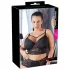 Cottelli Plus Size - čipkast nedrček z naramnicami (črna)