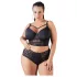 Cottelli Plus Size - čipkast nedrček z naramnicami (črna)