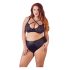 Cottelli Plus Size - Prekrižani nedrček in spodnjice (črna)