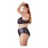 Cottelli Plus Size - Prekrižani nedrček in spodnjice (črna)