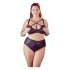 Cottelli Plus Size - Prekrižani nedrček in spodnjice (črna)