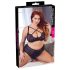 Cottelli Plus Size - Prekrižani nedrček in spodnjice (črna)