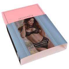 Petite Noir Exclusive - črtasti nedrček set (črna)