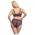Cottelli Plus Size - prosojen vzorčast modrček set (vijolična)