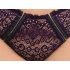 Cottelli Plus Size - Prosojni vzorčasti nedrček komplet (vijoličen) - 2XL