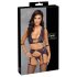 Cottelli Bondage - Set spodnjega perila in lisic (črno-vijolična) - XL