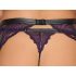 Cottelli Bondage - Set spodnjega perila in lisic (črno-vijolična) - XL