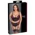 Cottelli Plus Size - nastavljiv nedrček komplet (rdeč) - 90C/XL