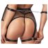 Cottelli Bondage - prosojna mrežasta garnitura z verigami (črna)