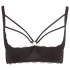 Cottelli Plus Size - nedrček z naramnicami in obročki za dvig prsi (črn) - 85E