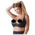 Cottelli Plus Size - podložen modrc z oporo - črna - 90D