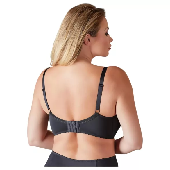 Cottelli Plus Size - podložen modrc z oporo - črna - 95E