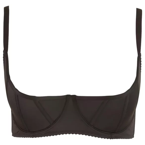 Cottelli Plus Size - podložen modrc z oporo - črna - 95E