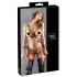 Cottelli Bondage - bleščeč bikini oprsnica - črna - M