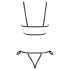 Cottelli Bondage - bleščeč bikini oprsnica - črna - M