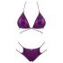 Obsessive Balitta - sijajni bikini z ovratnikom (vijoličen) - M