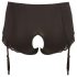 Cottelli Plus Size - odprte črne hlačke s podvezicami - 4XL