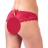 Cottelli - odprte ženske tangice z mašno - rdeče - XL