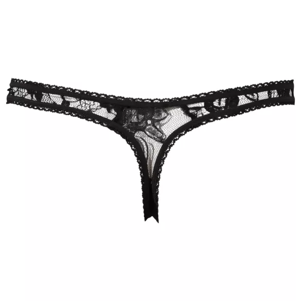 Cottelli - tanga za seks - čipka - črna