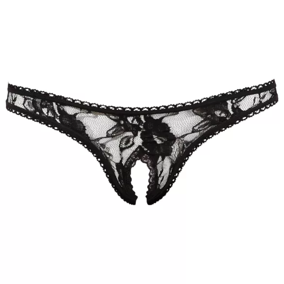 Cottelli - tanga za seks - čipka - črna - XL