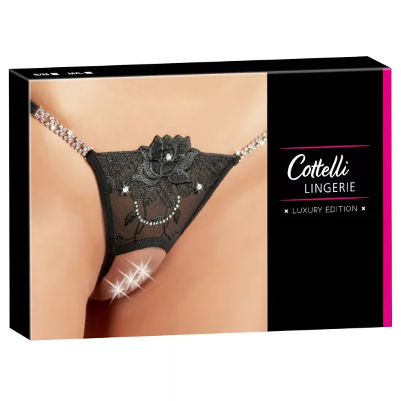 Cottelli - odprte tangice - bleščeči cvet