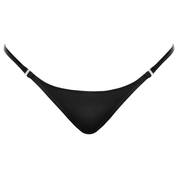 Noir - tanga s sijajnim učinkom - črna