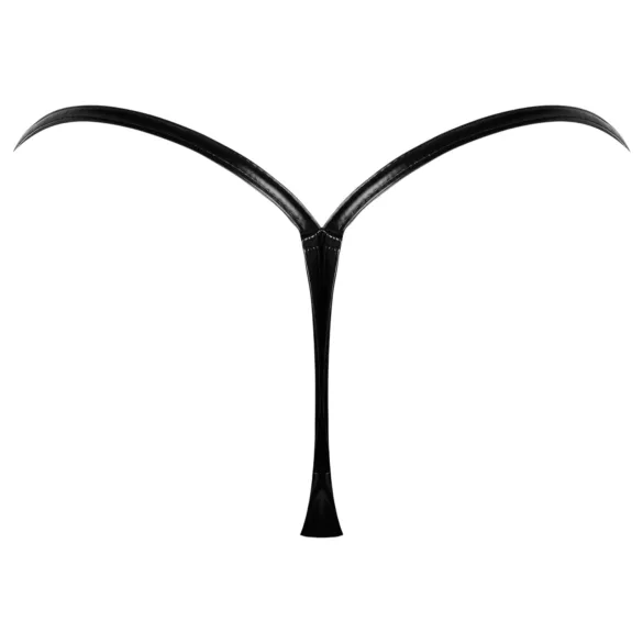 Noir - tanga s sijajnim učinkom - črna